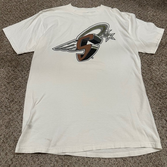Tultex Other - Vintage Tultex Mens Graphic T Shirt Large‎ White Preowned Stains